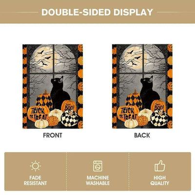 Halloween Cat Pumpkin Garden Banner Garden Decoration Flag