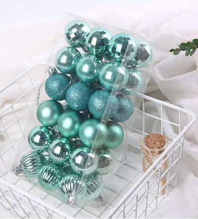 Christmas Ball Plastic Pendant Colorful Ball 3 Cm4cm6cm8CM Christmas Product Wholesale