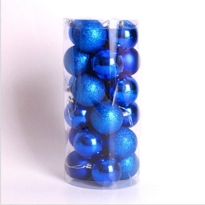 Christmas Ball Plastic Pendant Colorful Ball 3 Cm4cm6cm8CM Christmas Product Wholesale